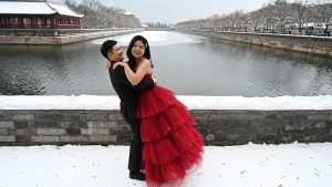 شاهد: المدينة المحرمة في الصين مغطاة بالثلوج