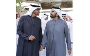 محمد بن زايد يلتقي محمد بن راشد في قصر البحر