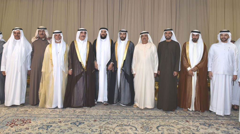 سعود بن راشد المعلا يحضر أفراح العويس بالشارقة