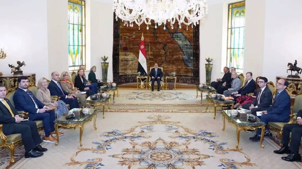 السيسي لوفد الكونغرس: الأولوية لوقف النار في غزة