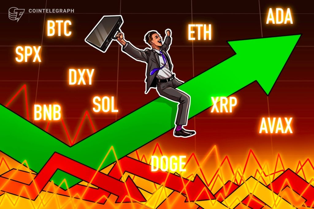 SPX، DXY، BTC، ETH، BNB، SOL، XRP، ADA، AVAX، DOGE