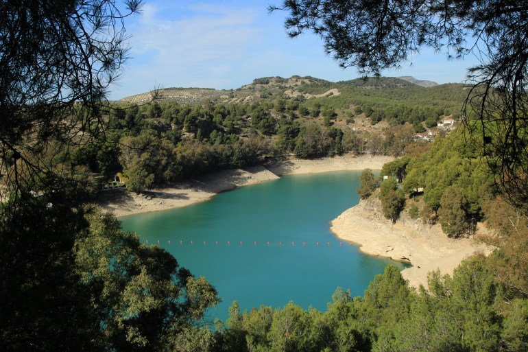 Andalusia Spain-November 26 2017:Autumn landscape on the way to the King's Path