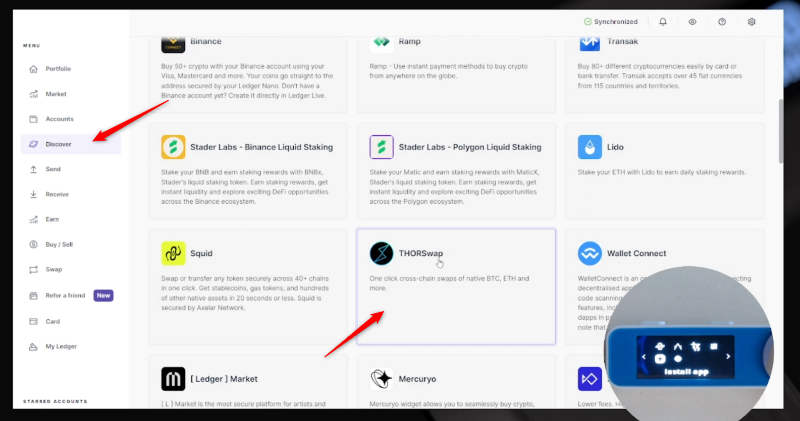 دفتر الأستاذ، محفظة الأجهزة، THORChain