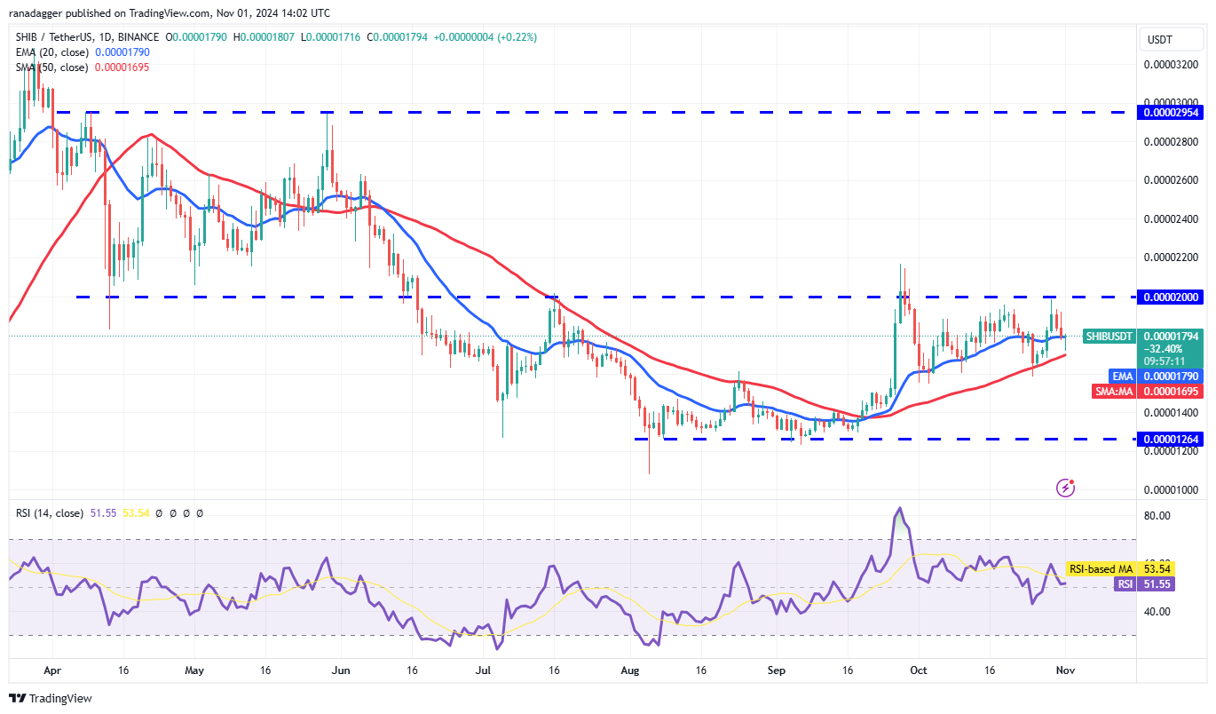 دوجكوين، العملات المشفرة، سعر بيتكوين، XRP، الأسواق، تبادل العملات المشفرة، كاردانو، TON، تحليل الأسعار، عملة باينانس، تحليل السوق، سعر الأثير، سولانا، أفالانش، شيبا إينو، مايكروستراتيجي