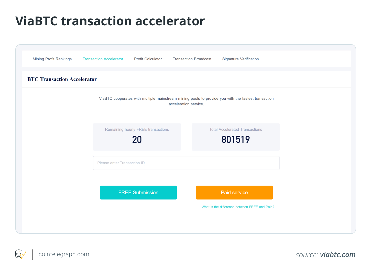 مسرع المعاملات ViaBTC