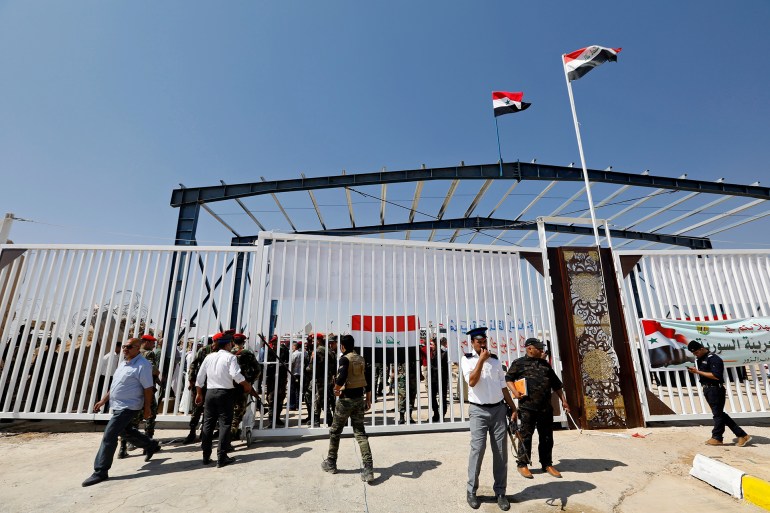 The view shows the Iraqi-Syrian border, after it has been reopened for trade and travel, in Al Qaim, Iraq September 30, 2019. REUTERS/Thaier Al-Sudani