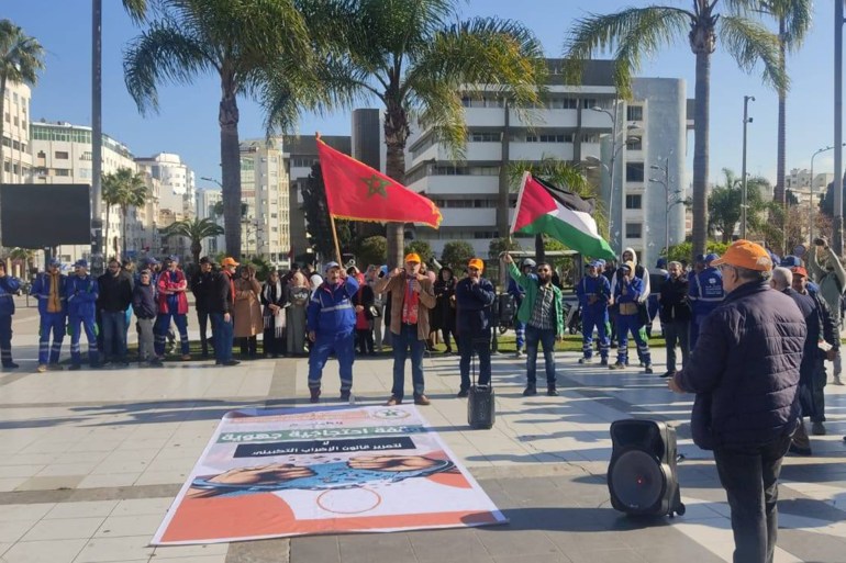 المغرب/الرباط/ سناء القويطي/ وقفة احتجاجية سابقة ضد مشروع قانون الإراب/ مصدر الصورة: مواقع التواصل