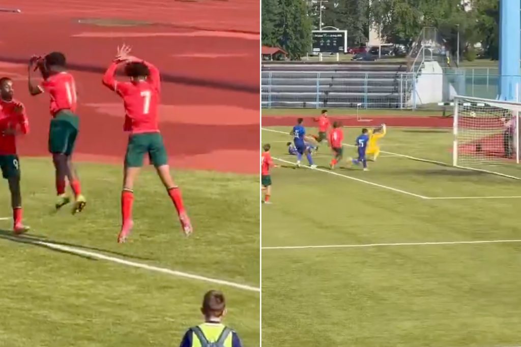 شاهد.. أول هدف لكريستيانو جونيور نجل رونالدو مع منتخب البرتغال