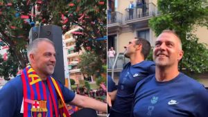 شاهد.. الوجه الآخر لفليك مدرب برشلونة