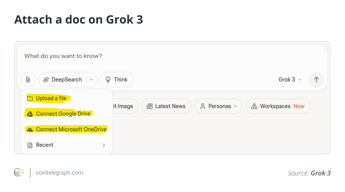 قم بإرفاق مستند من محرك الأقراص المحلي ، Google Drive ، Microsoft Drive على Grok 3 قم بإرفاق مستند من محرك الأقراص المحلي ، Google Drive ، Microsoft Drive على Grok 3