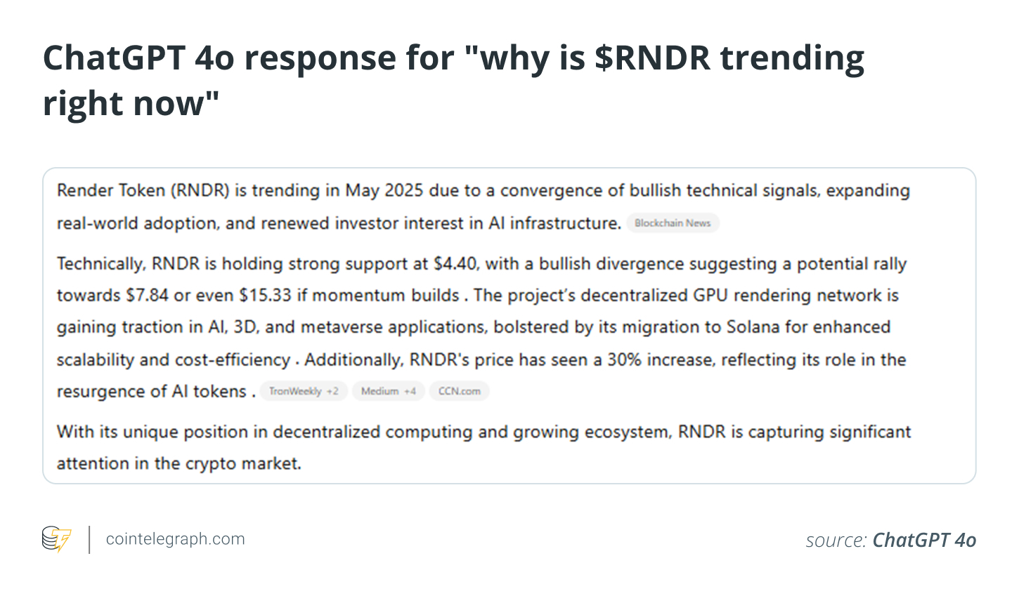استجابة chatgpt 4O لـ _why هي $ rndr تتجه الآن استجابة chatgpt 4O لـ _why هي $ rndr تتجه الآن