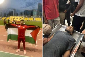 استشهاد العداء والبطل الدولي علام العمور برصاص الاحتلال بغزة