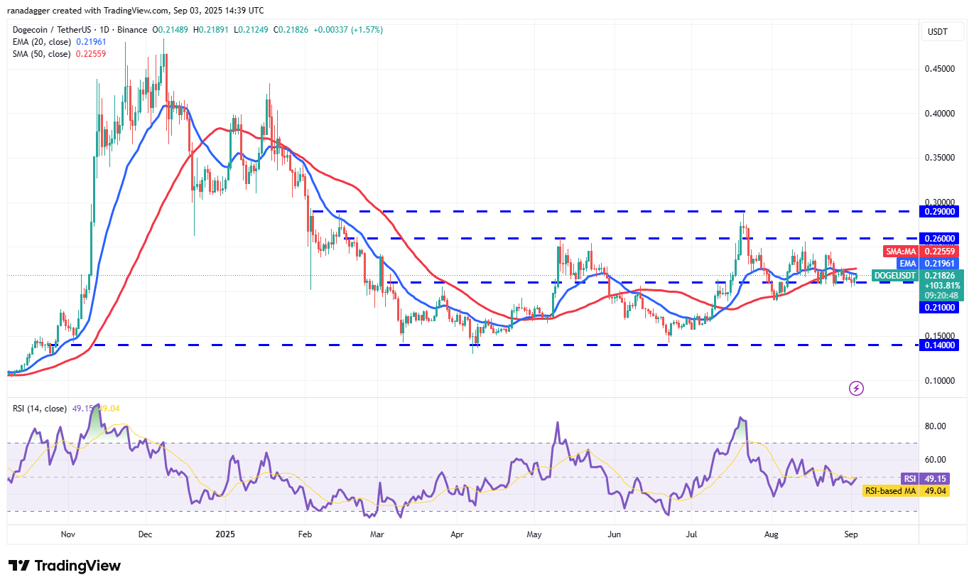 DogeCoin ، عملات مشفرة ، ذهبية ، سعر بيتكوين ، XRP ، الأسواق ، تبادل العملة المشفرة ، Cardano ، تحليل الأسعار ، عملة Binance ، Chainlink ، تحليل السوق ، سعر الأثير ، Solana ، Bitcoin ETF ، ETF ، SUI