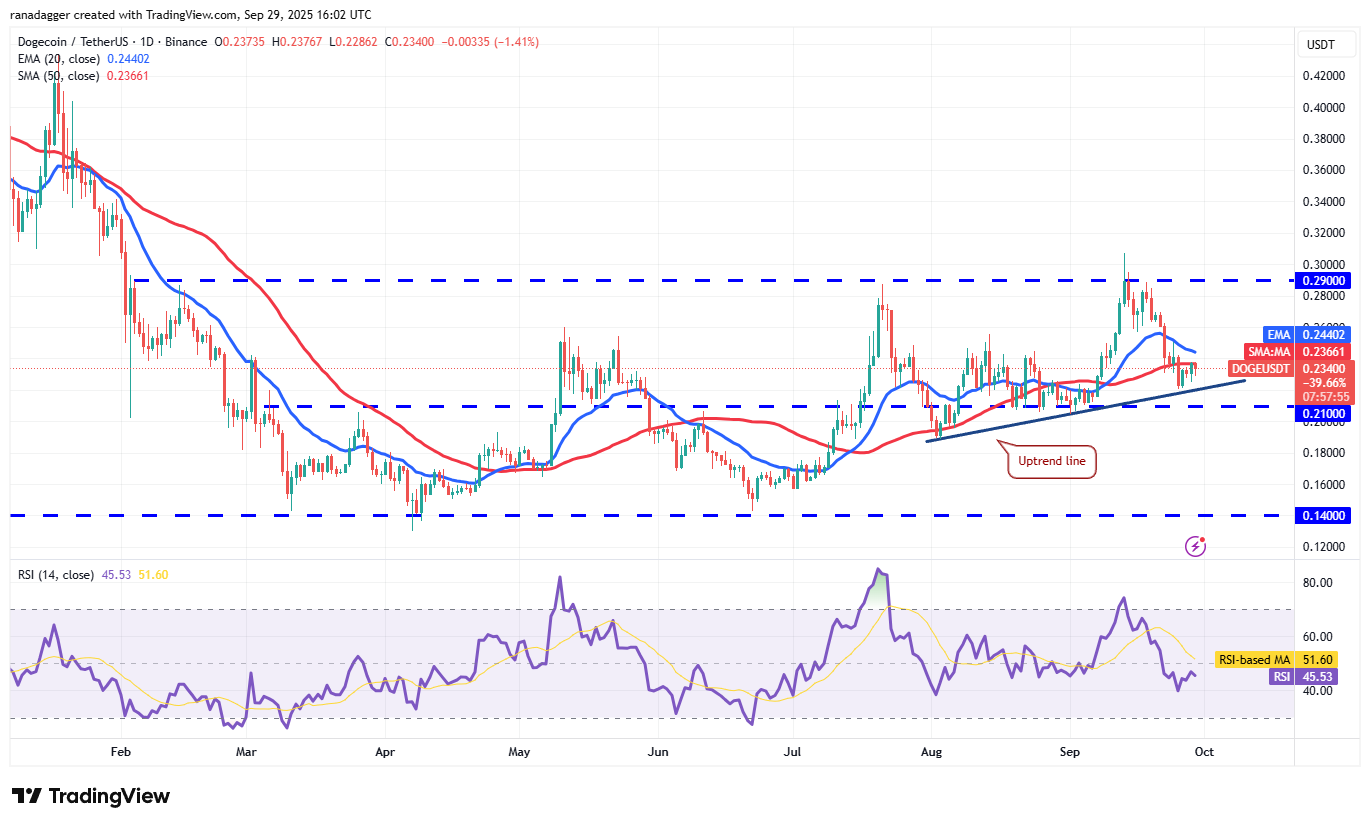 Dogecoin ، Cryptocurrency ، الدولار ، سعر البيتكوين ، XRP ، الأسواق ، تبادل العملة المشفرة ، Cardano ، تحليل الأسعار ، عملة Binance ، تحليل السوق ، Coinshares ، Price Ether ، Solana ، S & P 500