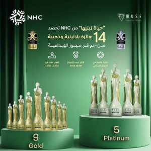 «حياة نبنيها» من NHC تحصد 14 جائزة في جوائز ميوز الإبداعية