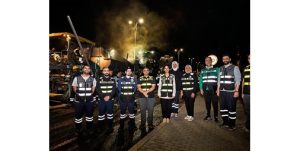 وزيرة الأشغال تفقدت أعمال الصيانة وفرش الطبقة الأسفلتية بشارع الخليج العربي