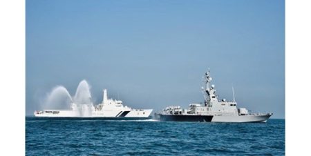 «القوة البحرية» نفذت تمريناً بحرياً مشتركاً مع «SHARTHAK» الهندية