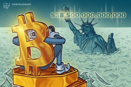ارتفع الدين الوطني الأمريكي إلى ما يزيد عن 38.5 تريليون دولار في يوم كتلة تكوين البيتكوين