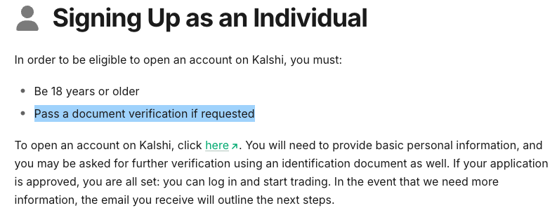 الحكومة، اعرف عميلك، التجارة، بوليماركت، كالشي، أسواق التنبؤ