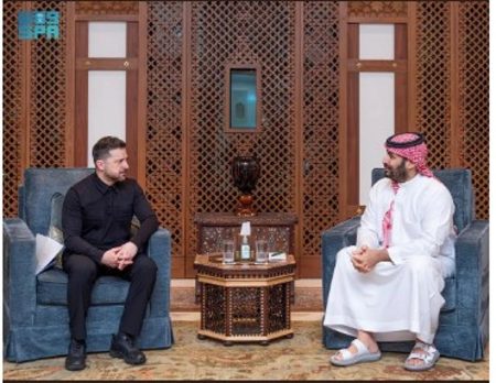 ولي العهد يبحث تطورات الأوضاع الإقليمية والدولية مع رئيس أوكرانيا