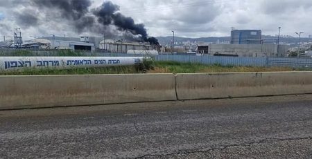 اندلاع حريق في مصفاة حيفا إثر هجوم إيراني