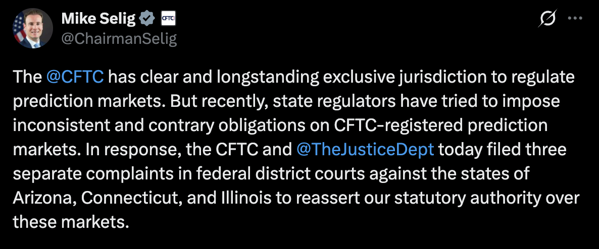 CFTC، أريزونا، حكومة الولايات المتحدة، الولايات المتحدة، أسواق التنبؤ