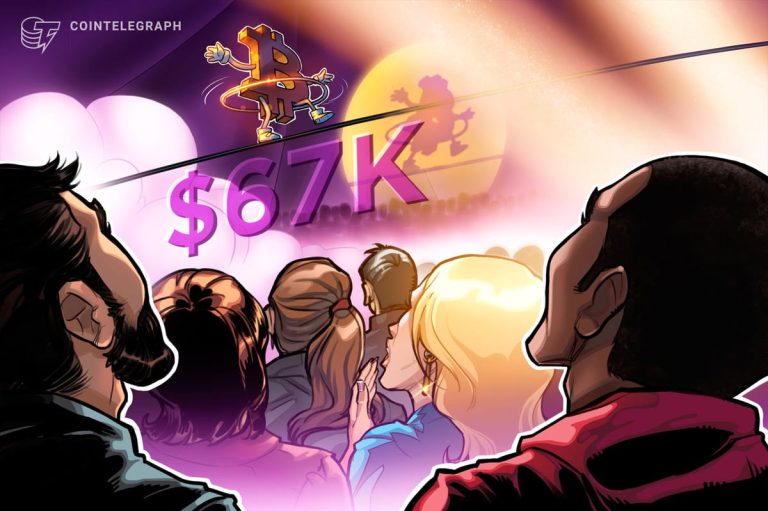 تحتفظ Bitcoin بمبلغ 67 ألف دولار مع تباين معنويات Wintermute