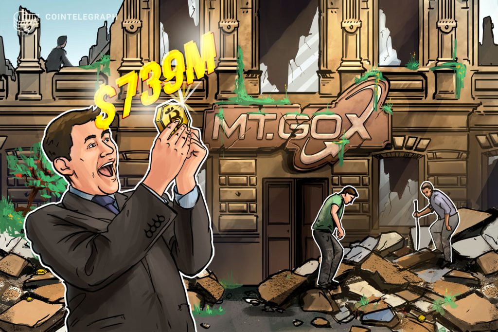 قامت شركة Mt Gox بنقل 739 مليون دولار أمريكي من عملة البيتكوين لأول مرة منذ شهرين