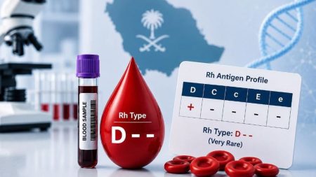 فريق طبي سعودي يتعرف لأول مرة على النمط الدموي النادر (– – D) من نظام Rh