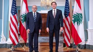 رئيس الوزراء اللبناني يدعو من واشنطن إلى جدول زمني واضح للانسحاب الإسرائيلي من لبنان