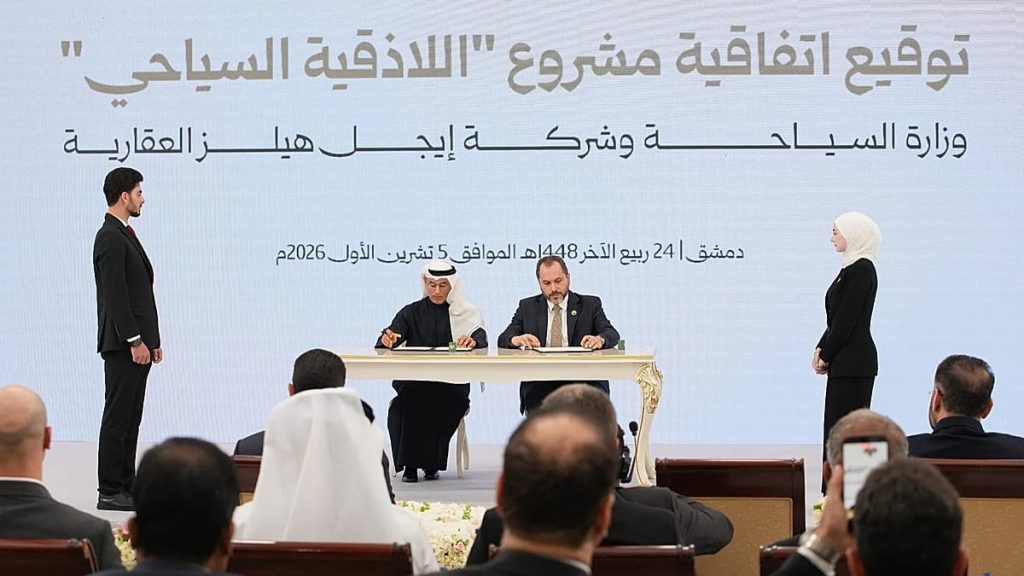 دمشق تبرم اتفاقاً استثمارياً ضخماً مع “إيغل هيلز” الإماراتية في قطاعي الإسكان والسياحة