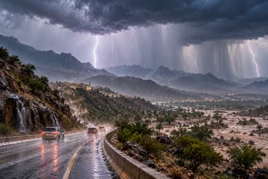 أمطار غزيرة وسيول تضرب 5 مناطق سعودية اليوم